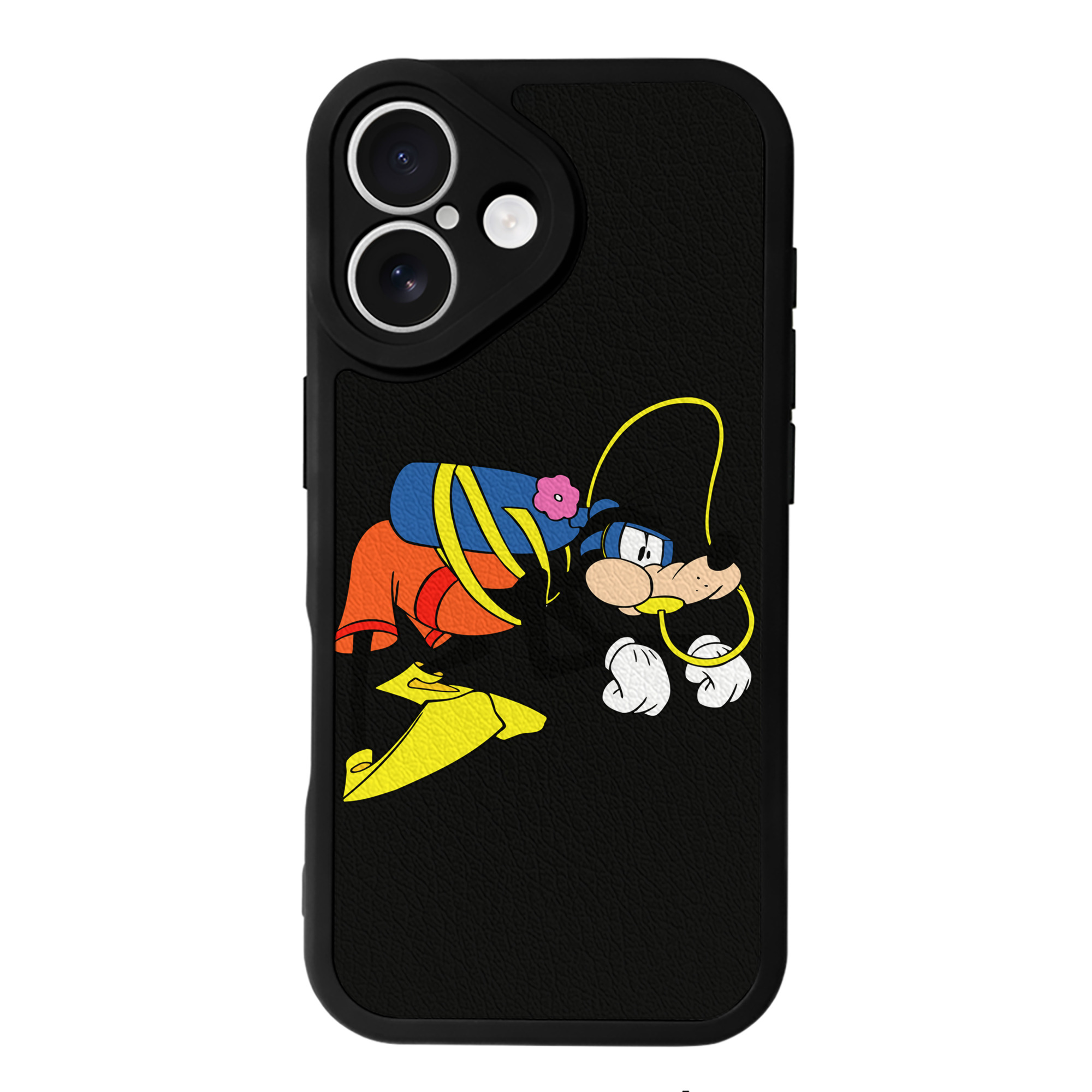 （画像用） ミッキーマウス Mickey Mouse 【iPhone 16シリーズ対応】シリコンスマホケース（レザー調） 材質：シリコン